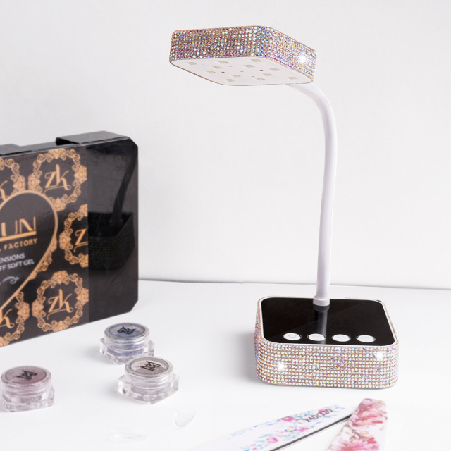 High Quality Diamond Style Portable Nail Dryer Cordless Rechargeable Table Gel UV Led Nail Lamp 36W
