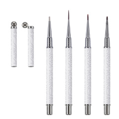 2026 New Cat EyeMagnetic Nail Brush Kit 5Pcs Custom Logo Replaceable Double Headed Nails Brush Magnetic Lid