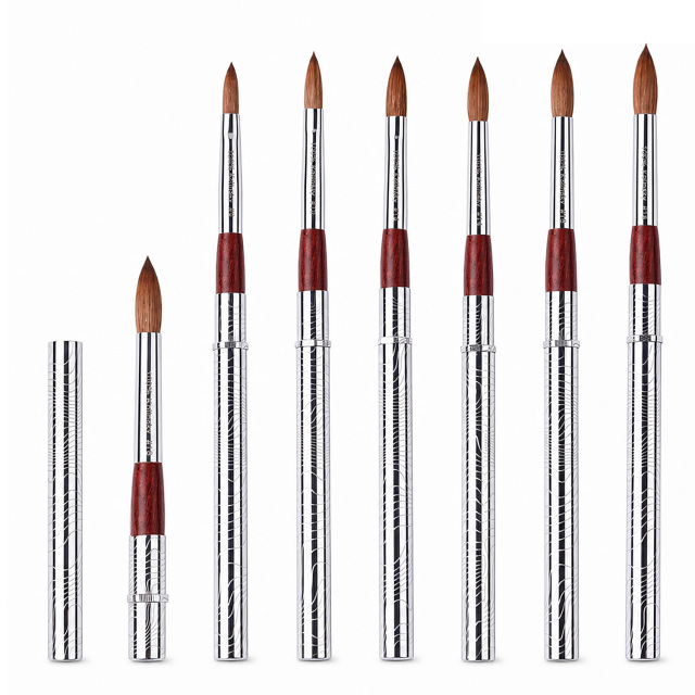2026 Trending 100% Kolinsky Sable Brush Nails Acrylic Private Label the Best Acrylic Nail Brush for Acrylic Nails