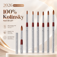 2026 Trending 100% Kolinsky Sable Brush Nails Acrylic Private Label the Best Acrylic Nail Brush for Acrylic Nails