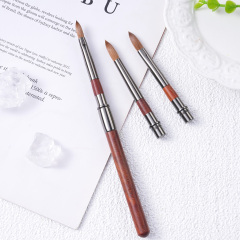 Professional 100% Kolinsky Sable Nail Brush Set 3 Interchangeable Replaceable Heads Acrylic Brush for Nails