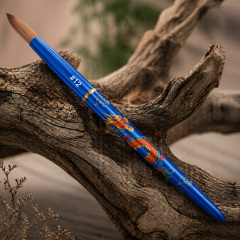 Premium 100% Kolinsky Dragon Design Nail Brush Blue Metal Custom #8-#18 Salon Acrylic Brush
