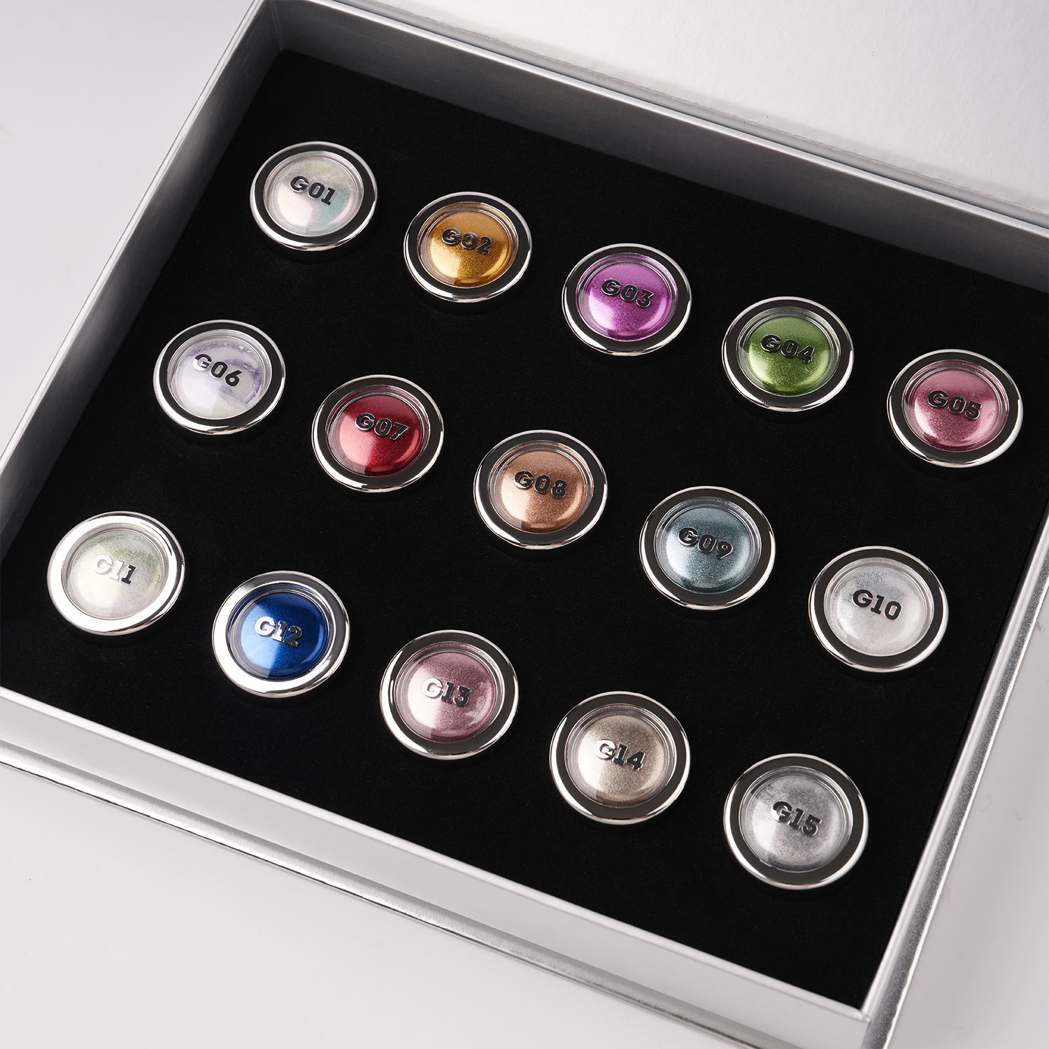 15 Colors Chrome Nails Powder Set With Package Box