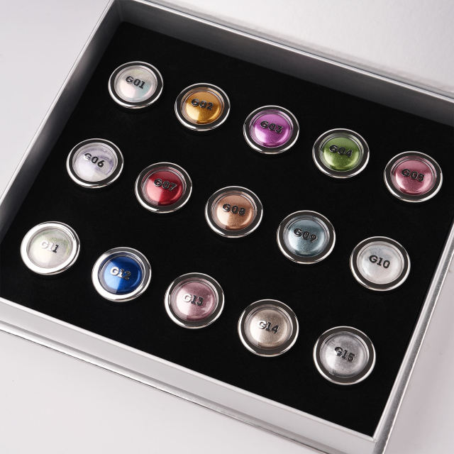 15 Colors Chrome Nails Powder Set With Package Box