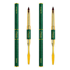 Professional Kolinsky Sable 3d Flower Nail Brush #4/#6 Custom Logo Double-End Pure Kolinsky Nail Brush with Spatula