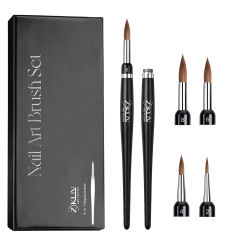 Multi-Head Interchangeable Kolinsky Nail Art Brush