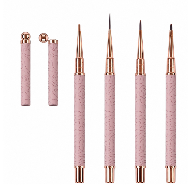 2026 New Cat EyeMagnetic Nail Brush Kit 5Pcs Custom Logo Replaceable Double Headed Nails Brush Magnetic