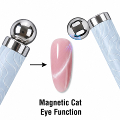 2026 New Cat EyeMagnetic Nail Brush Kit 5Pcs Custom Logo Replaceable Double Headed Nails Brush Magnetic