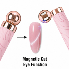 2026 New Cat EyeMagnetic Nail Brush Kit 5Pcs Custom Logo Replaceable Double Headed Nails Brush Magnetic