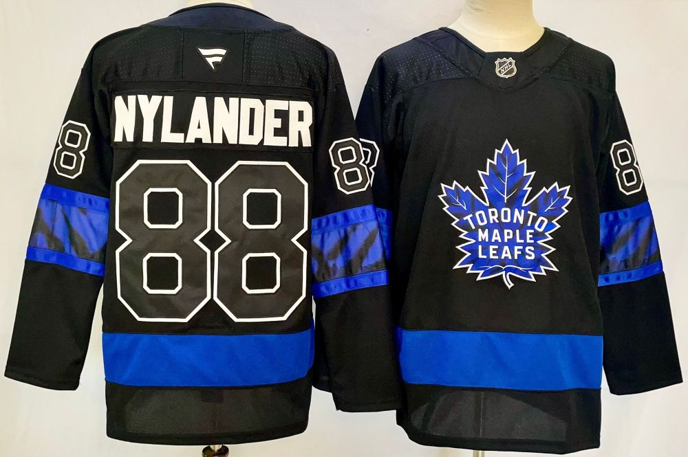 Men's NHL Toronto Maple Leafs #88 William Nylander Fanatics Black Premium Alternate Jersey