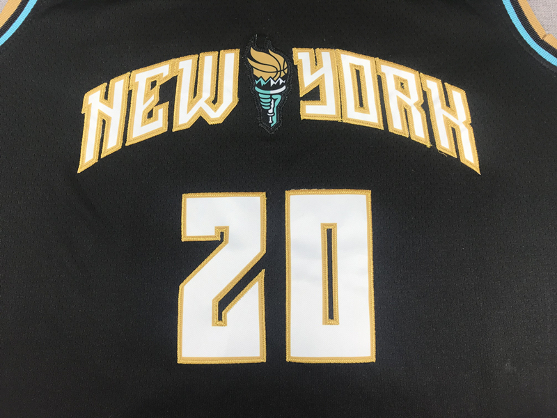 Men's WNBA New York Liberty #20 Sabrina Ionescu Nike Rebel Edition Swingman Black Jersey