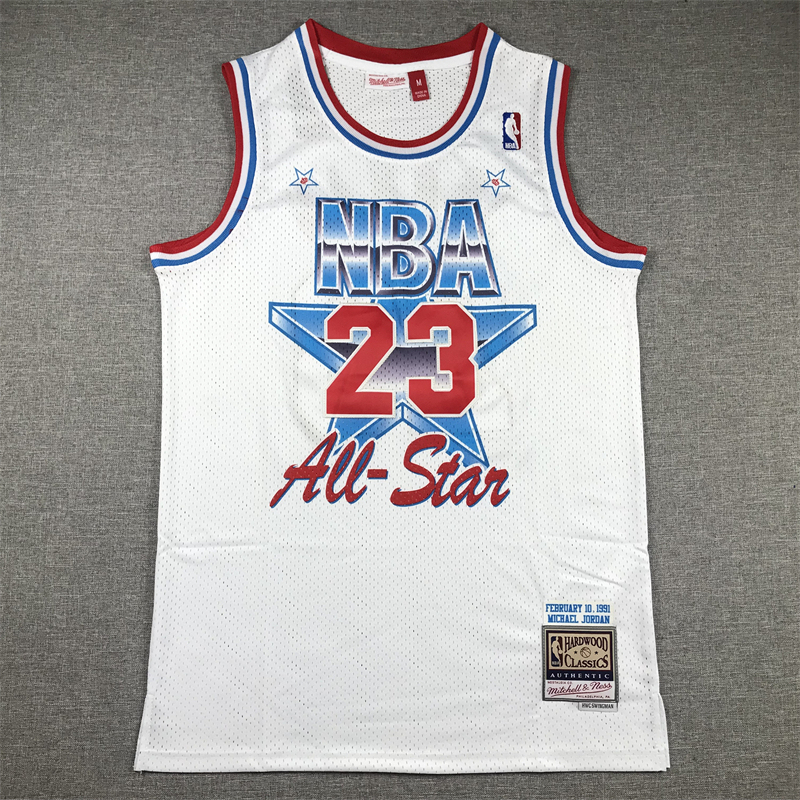 Men's NBA 1991 All Star Chicago Bulls #23 Michael Jordan Mitchell & Ness Swingman Jersey