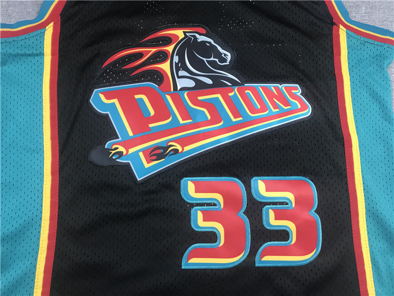 Men's NBA 1998-99 Detroit Pistons #33 Grant Hill Mitchell & Ness Black Swingman Jersey