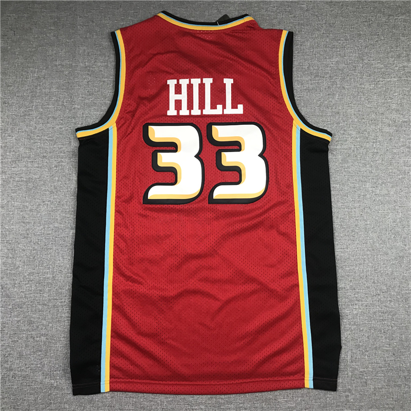Men's NBA 1998-99 Detroit Pistons #33 Grant Hill Mitchell & Ness Red Swingman Jersey