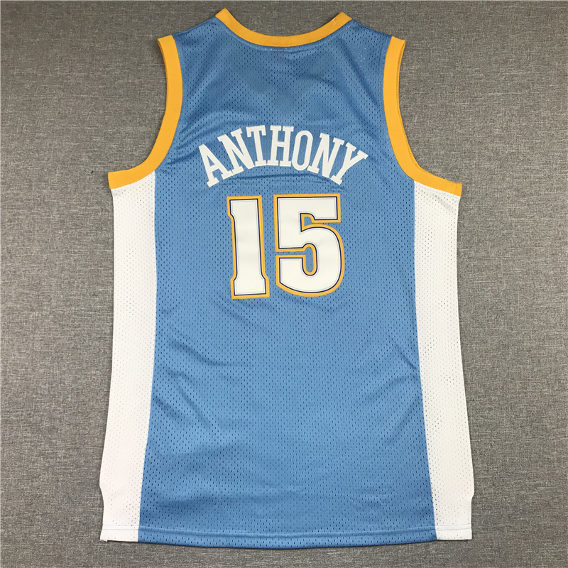 Men's NBA 2003-04 Denver Nuggets #15 Carmelo Anthony Mitchell & Ness Hardwood Swingman Jersey