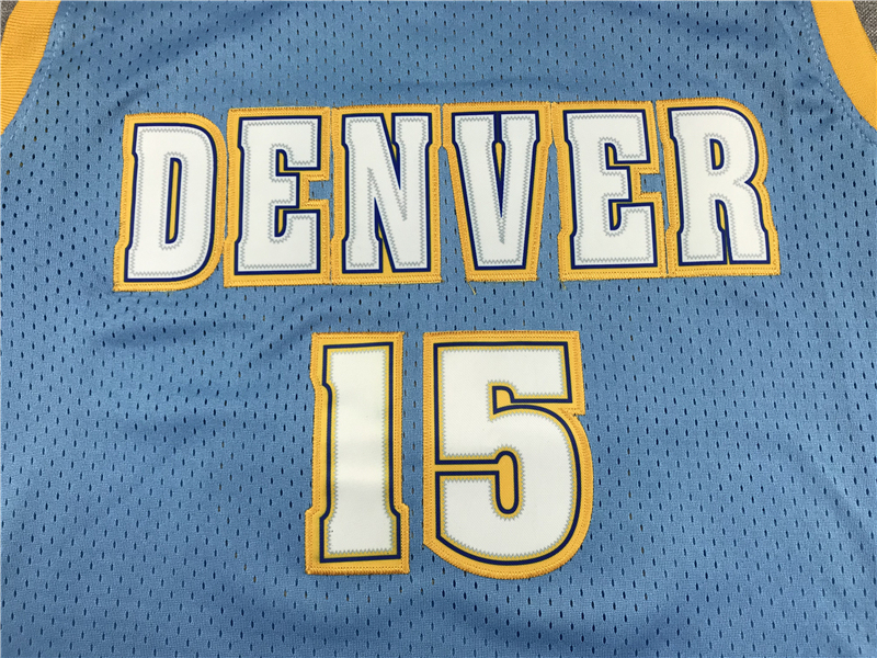 Men's NBA 2003-04 Denver Nuggets #15 Carmelo Anthony Mitchell & Ness Hardwood Swingman Jersey