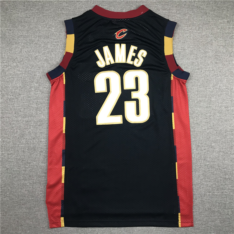 Men's NBA 2008-09 Cleveland Cavaliers #23 LeBron James Mitchell & Ness Black Swingman Jersey
