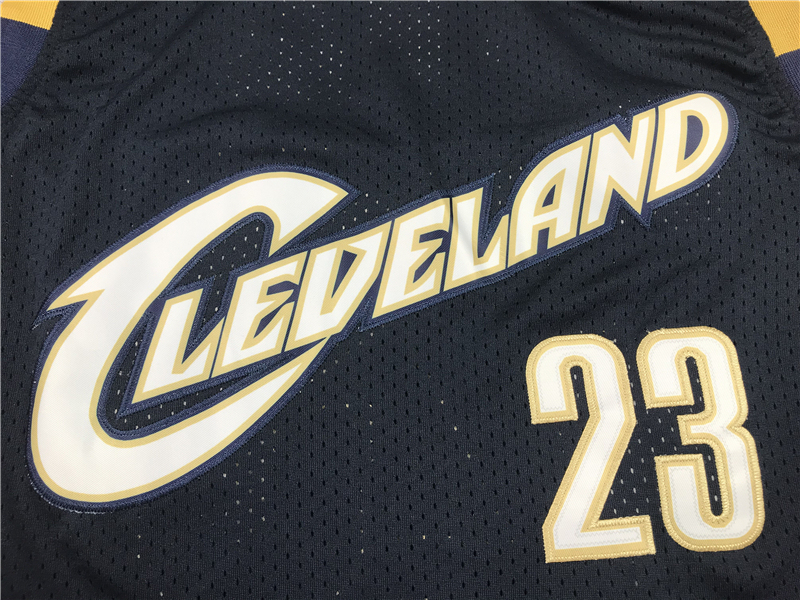 Men's NBA 2008-09 Cleveland Cavaliers #23 LeBron James Mitchell & Ness Black Swingman Jersey