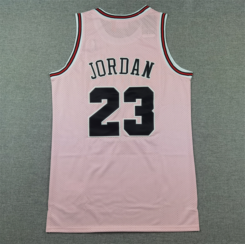 Men's NBA Chicago Bulls #23 Michael Jordan Mitchell & Ness Pink Swingman Jersey