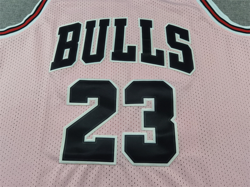 Men's NBA Chicago Bulls #23 Michael Jordan Mitchell & Ness Pink Swingman Jersey
