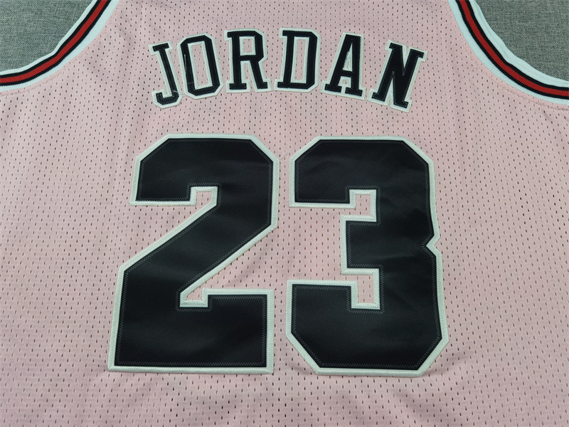 Men's NBA Chicago Bulls #23 Michael Jordan Mitchell & Ness Pink Swingman Jersey