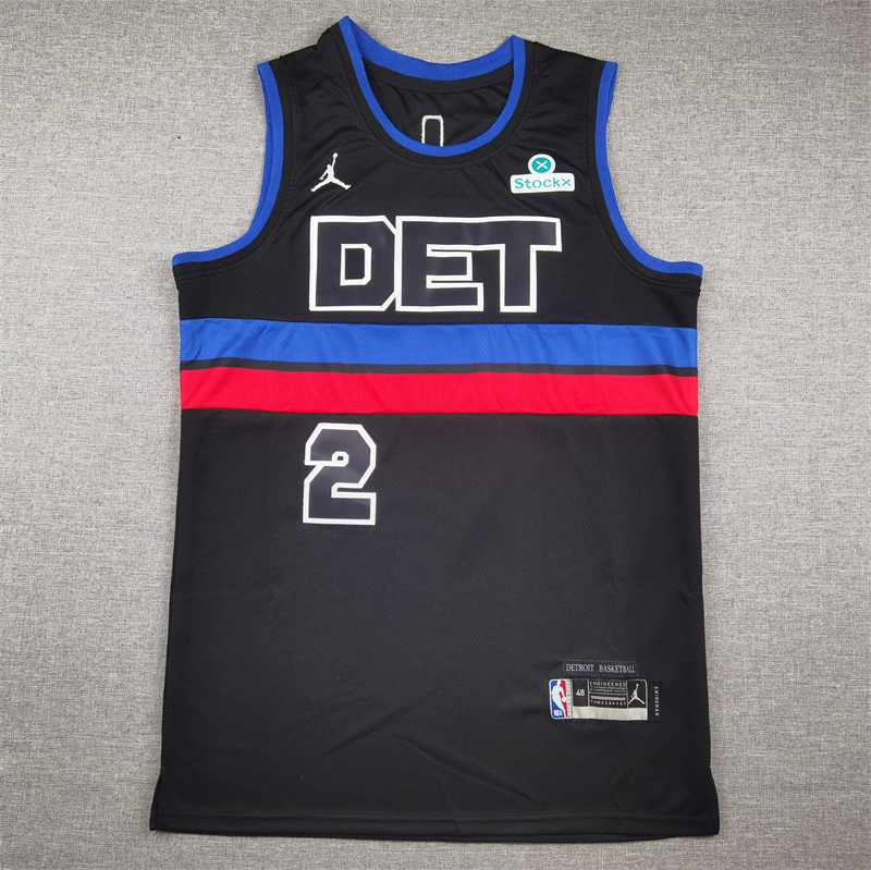 Men's NBA Detroit Pistons #2 Cade Cunningham Jordan 2024-25 Statement Edition Swingman Jersey