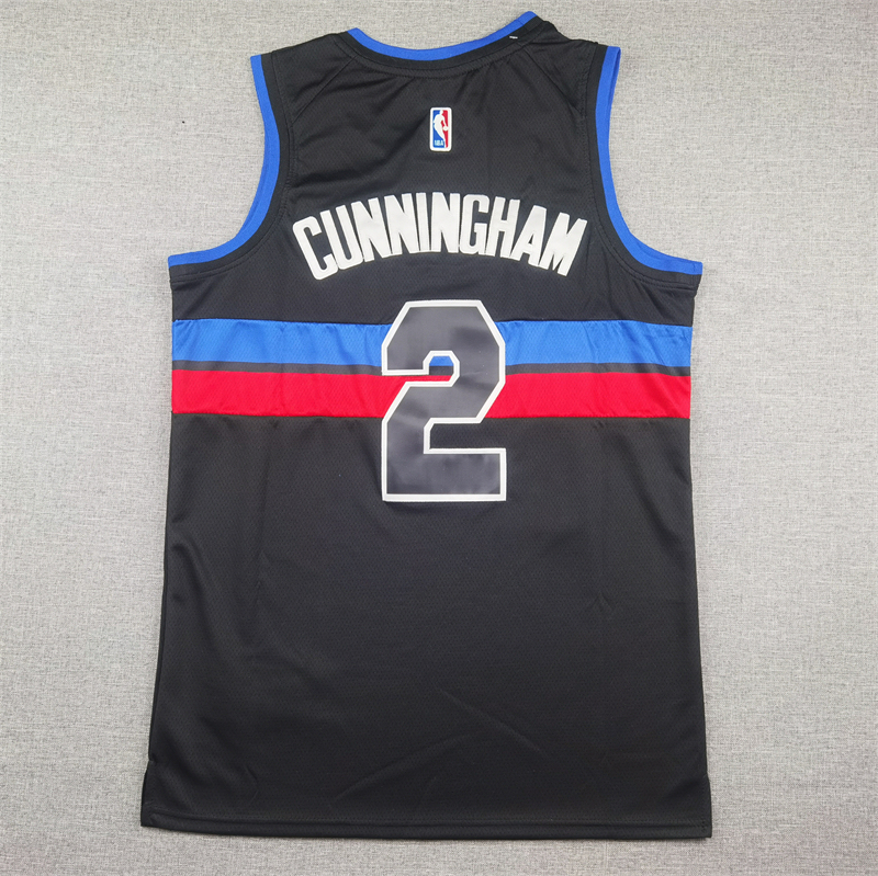 Men's NBA Detroit Pistons #2 Cade Cunningham Jordan 2024-25 Statement Edition Swingman Jersey