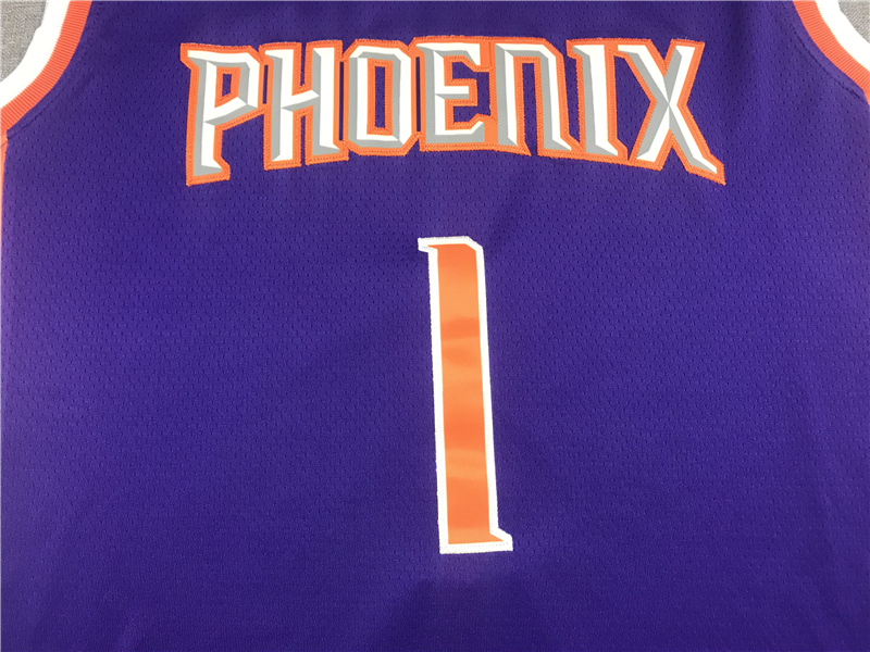 Men's NBA Phoenix Suns #1 Devin Booker Nike 2020-21 Icon Edition Swingman Jersey