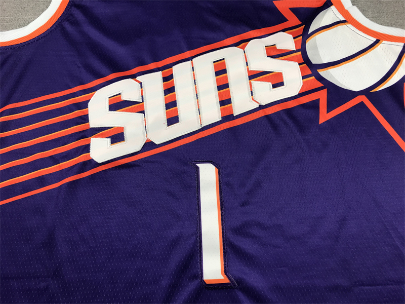 Men's NBA Phoenix Suns #1 Devin Booker Nike 2023-24 Icon Edition Swingman Jersey