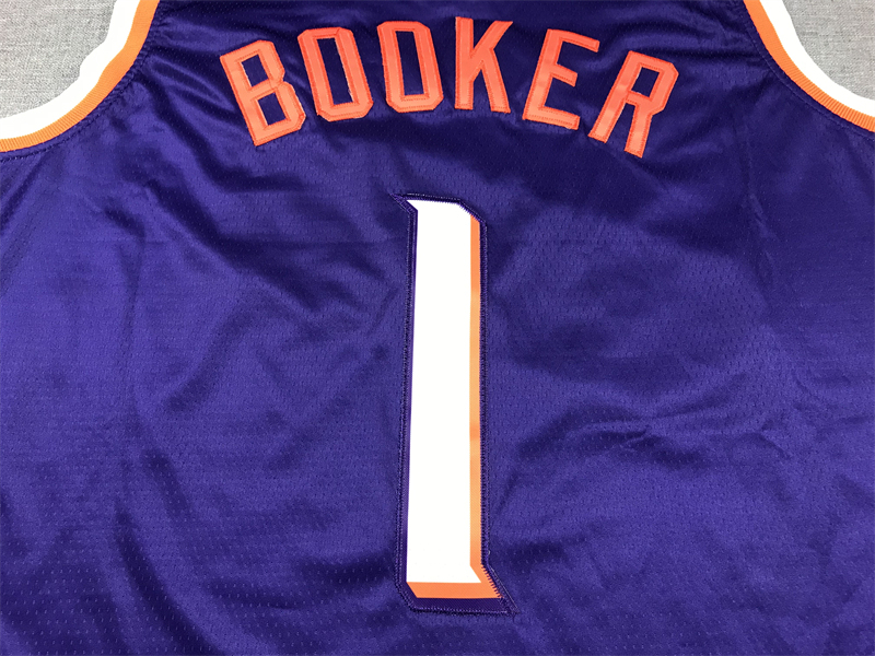Men's NBA Phoenix Suns #1 Devin Booker Nike 2023-24 Icon Edition Swingman Jersey