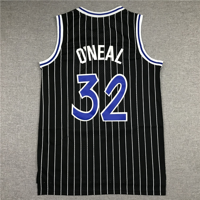 Men's NBA 1994-95 Orlando Magic #32 Shaquille O’Neal Mitchell & Ness Black Swingman Jersey