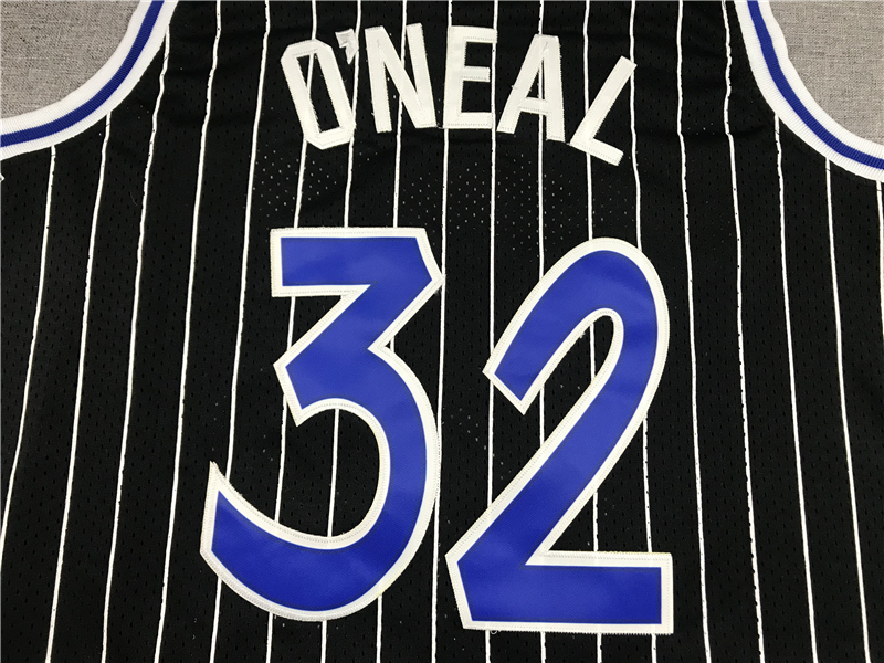 Men's NBA 1994-95 Orlando Magic #32 Shaquille O’Neal Mitchell & Ness Black Swingman Jersey