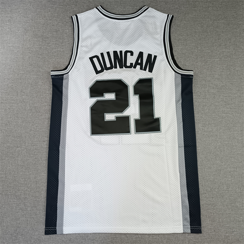 Men's NBA 1998-99 San Antonio Spurs #21 Tim Duncan Mitchell & Ness White Swingman Jersey