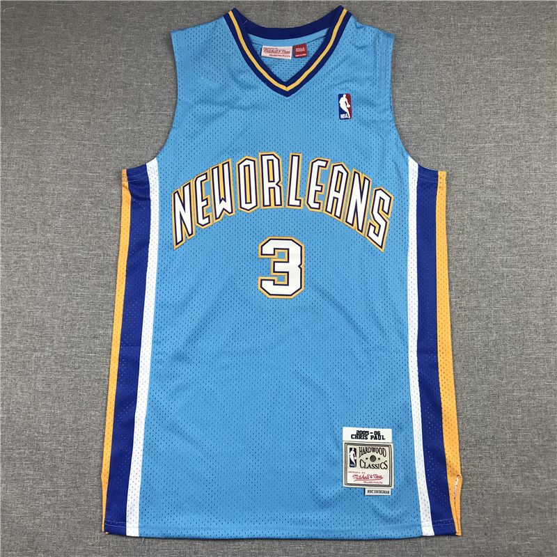 Men's NBA 2005-06 Charlotte Hornets #3 Chris Paul Mitchell & Ness Hardwood Swingman Jersey