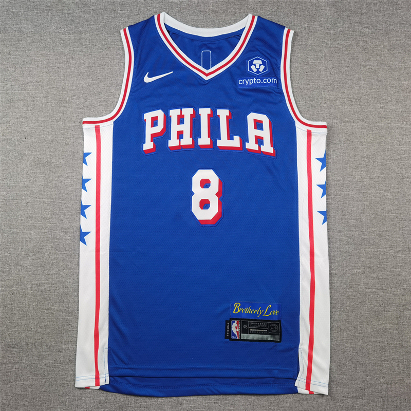 Men's NBA Philadelphia 76ers #8 Paul George Nike 2024-25 Icon Edition Swingman Jersey