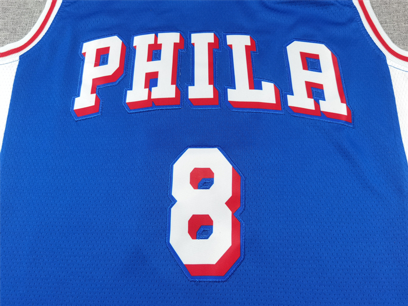 Men's NBA Philadelphia 76ers #8 Paul George Nike 2024-25 Icon Edition Swingman Jersey