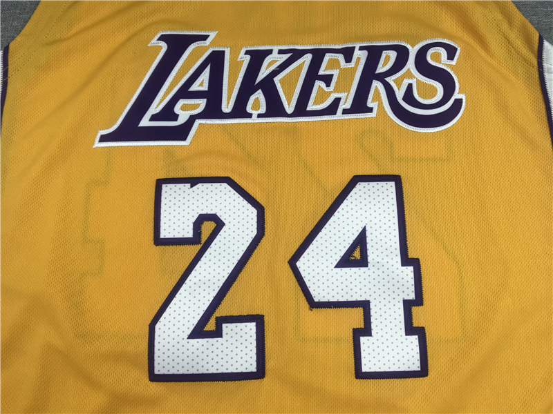 Men's NBA 2008-09 Finals Lakers #24 Kobe Bryant Mitchell & Ness Home Swingman Jersey