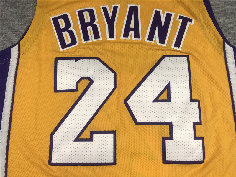 Men's NBA 2008-09 Finals Lakers #24 Kobe Bryant Mitchell & Ness Home Swingman Jersey