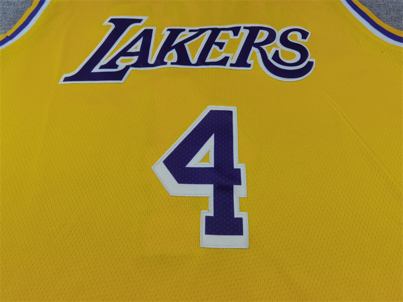 Men's NBA Los Angeles Lakers #4 Dalton Knecht Nike 2024-25 Icon Edition Swingman Jersey