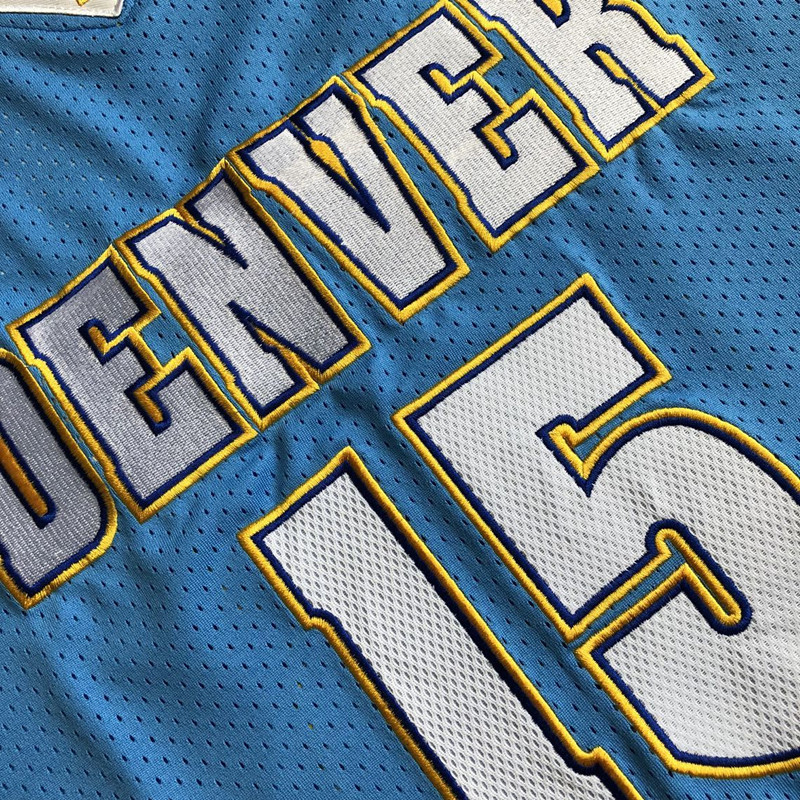 NBA Denver Nuggets #15 Carmelo Anthony Men's M&N Classic Blue Embroidery Jersey