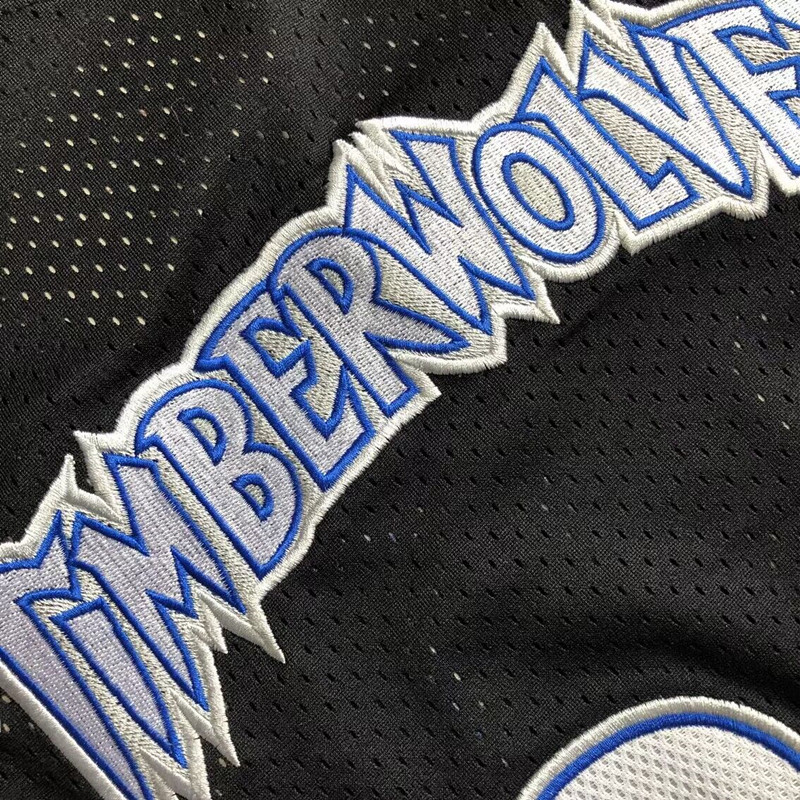 NBA Minnesota Timberwolves #21 Kevin Garnett Men's M&N 1997-98 Classic Embroidery Black Jersey