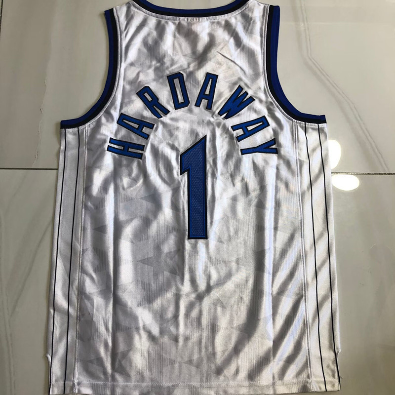 NBA Orlando Magic #1 Anfernee Hardaway Men's M&N Silk Material Embroidery White Jersey