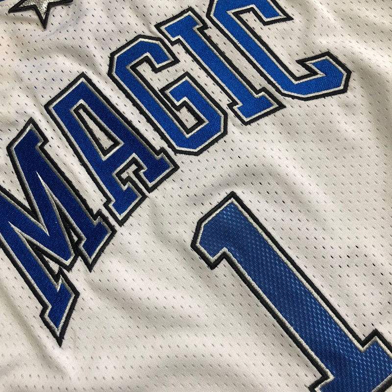 NBA Orlando Magic #1 Tracy McGrady Men's M&N 2003-04 Home Embroidery Jersey