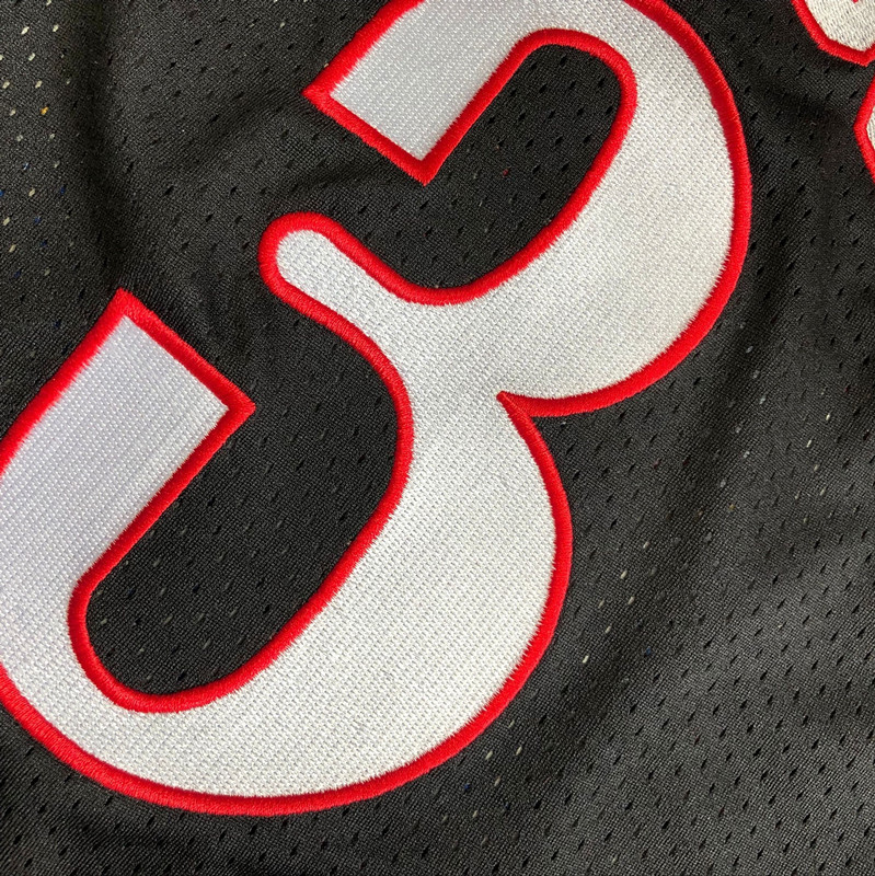 NBA Philadelphia 76ers #3 Allen Iverson Men's M&N Classic Black Embroidery Jersey
