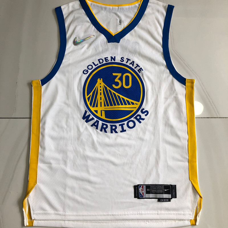 NBA Golden State Warriors #30 Stephen Curry Men's Nike Association Edition Embroidery Authentic Jersey