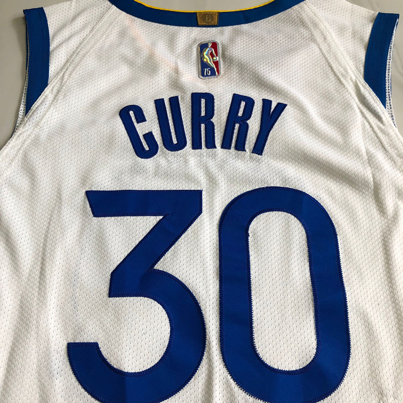 NBA Golden State Warriors #30 Stephen Curry Men's Nike Association Edition Embroidery Authentic Jersey