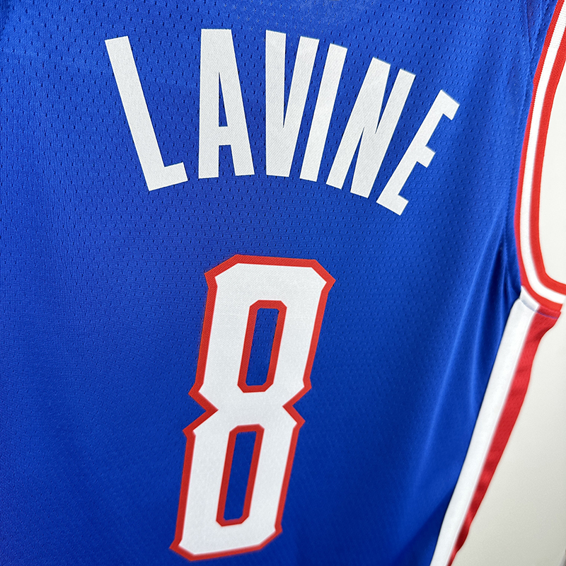Men's NBA Heat Pressed Jersey Sacramento Kings #8 Zach LaVine 2024/25 - City Edition