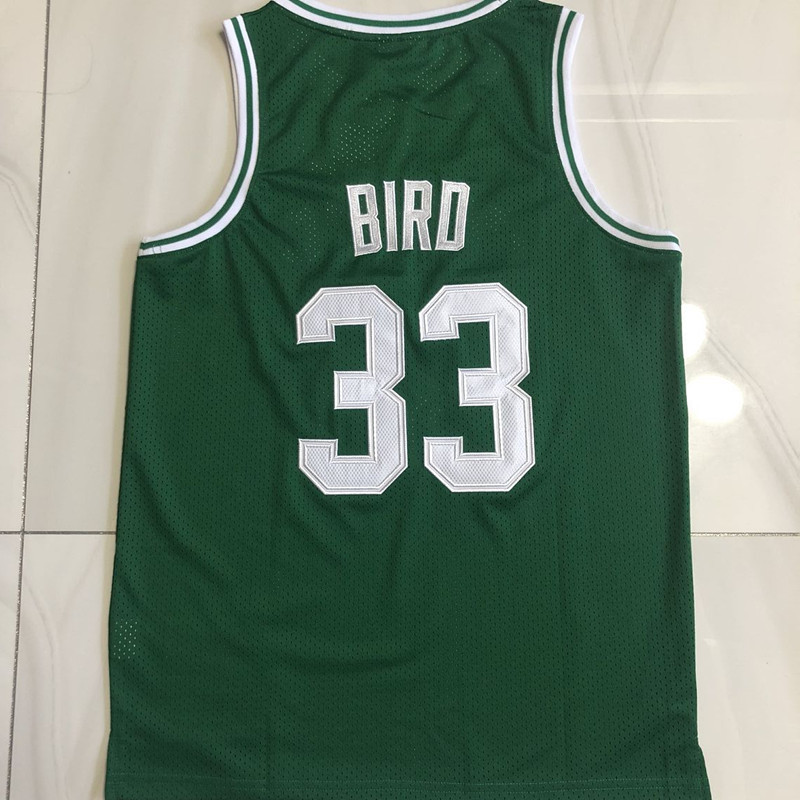 NBA Boston Celtics #33 Larry Bird Men's M&N 1985-86 Home Embroidery Jersey