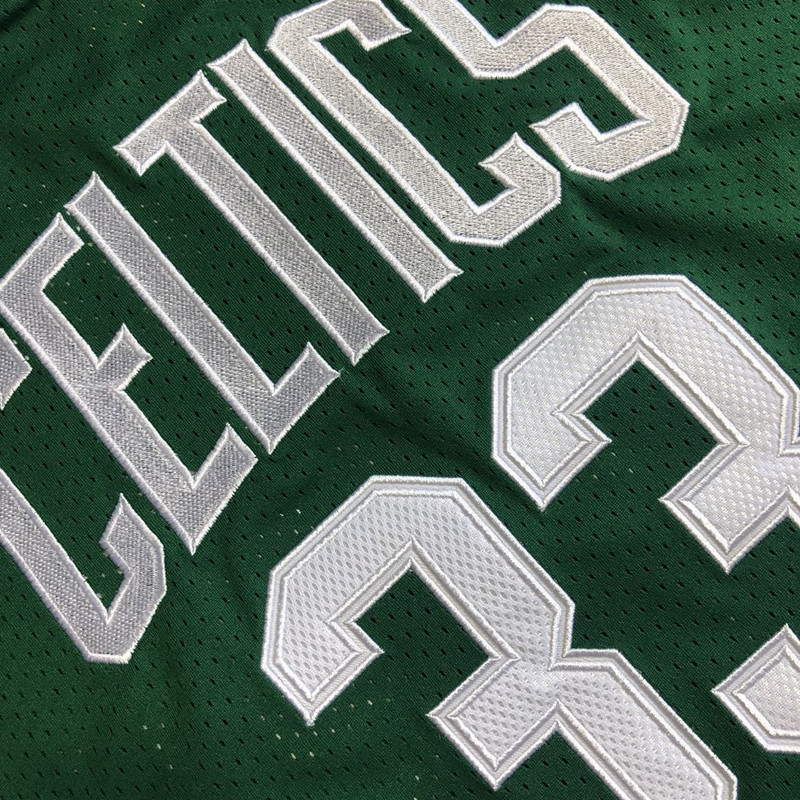 NBA Boston Celtics #33 Larry Bird Men's M&N 1985-86 Home Embroidery Jersey