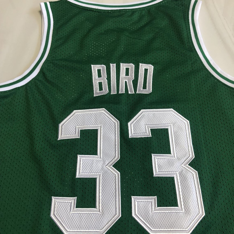 NBA Boston Celtics #33 Larry Bird Men's M&N 1985-86 Home Embroidery Jersey